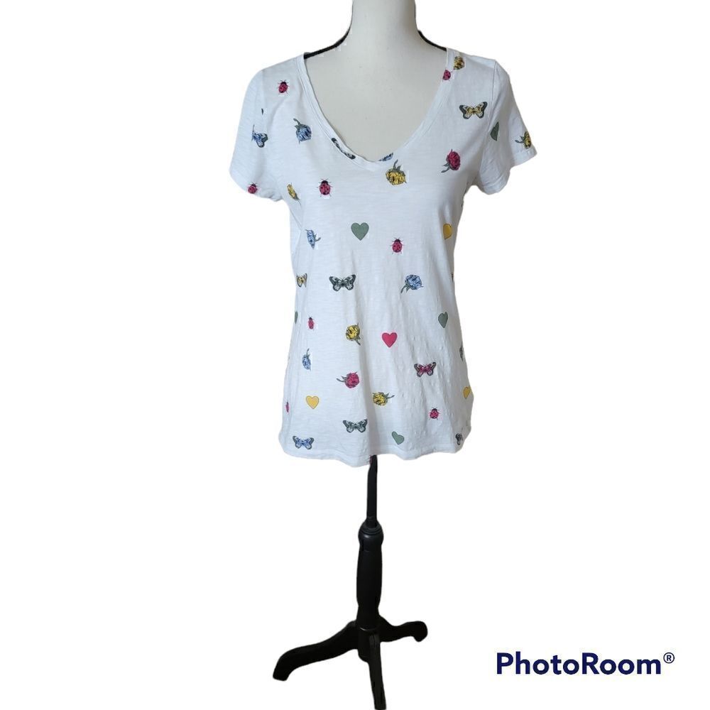 Maison Jules Novelty Print T-Shirt. Size M.